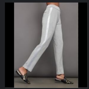 Carbon38 Tuxedo Stripe Lightweight Office Outing Pants sz M heather grey